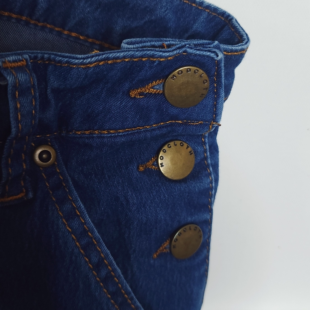 Modcloth Jean Overalls Straight Leg Stretch Size 1x - Picture 4 of 7